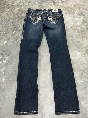 Laguna Beach Embellished Bling Straight Skinny Jeans Size 30x34